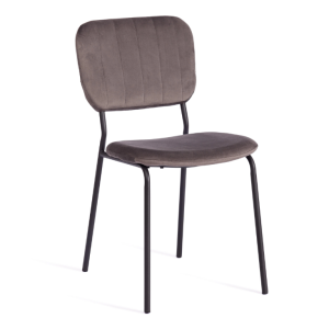 Дизайнерский мягкий стул для дома и ресторанов серый вельвет Malm