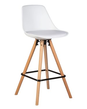 полубарный стул MONNI с деревянными ножками и мягким сидением